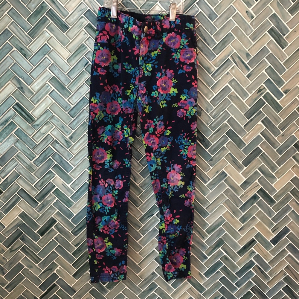 EUC Childrens Place Floral Skinny Jegging Jeans 10